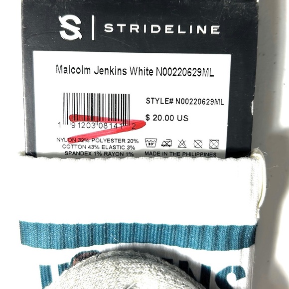 Malcolm Jenkins White N00220629ML Socks - Picture 4 of 8